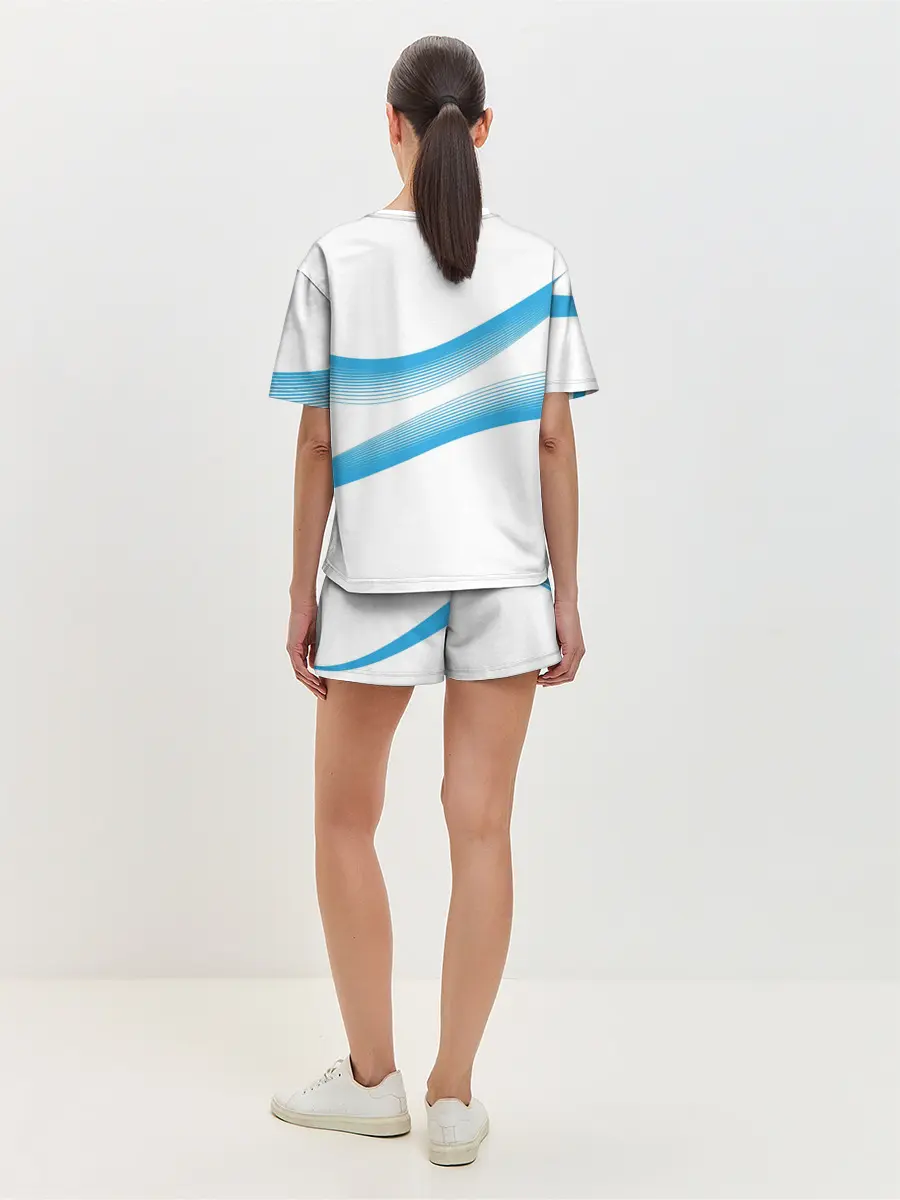 Женская пижама с шортами / Волны