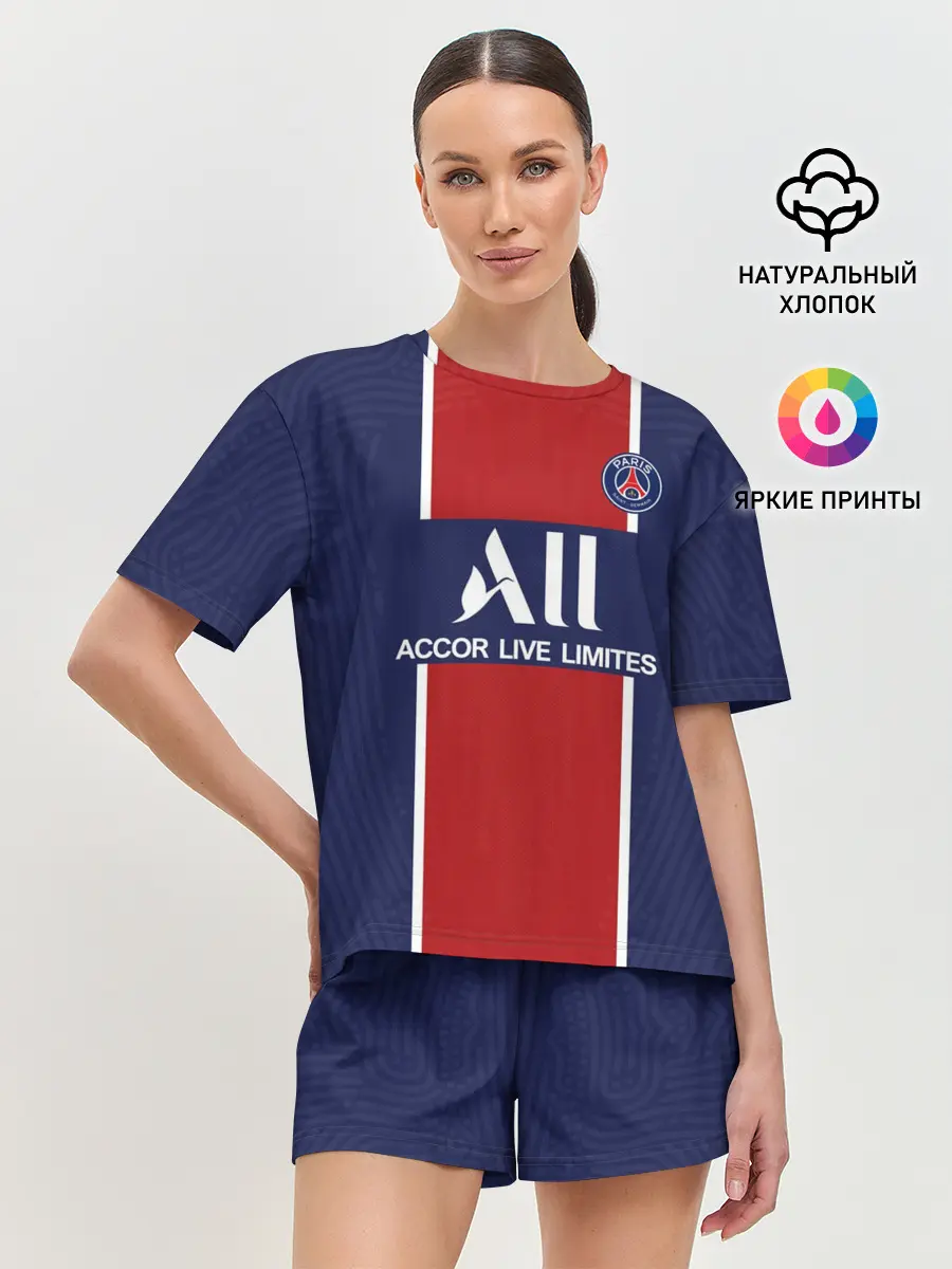 Женская пижама с шортами / PSG home 20-21