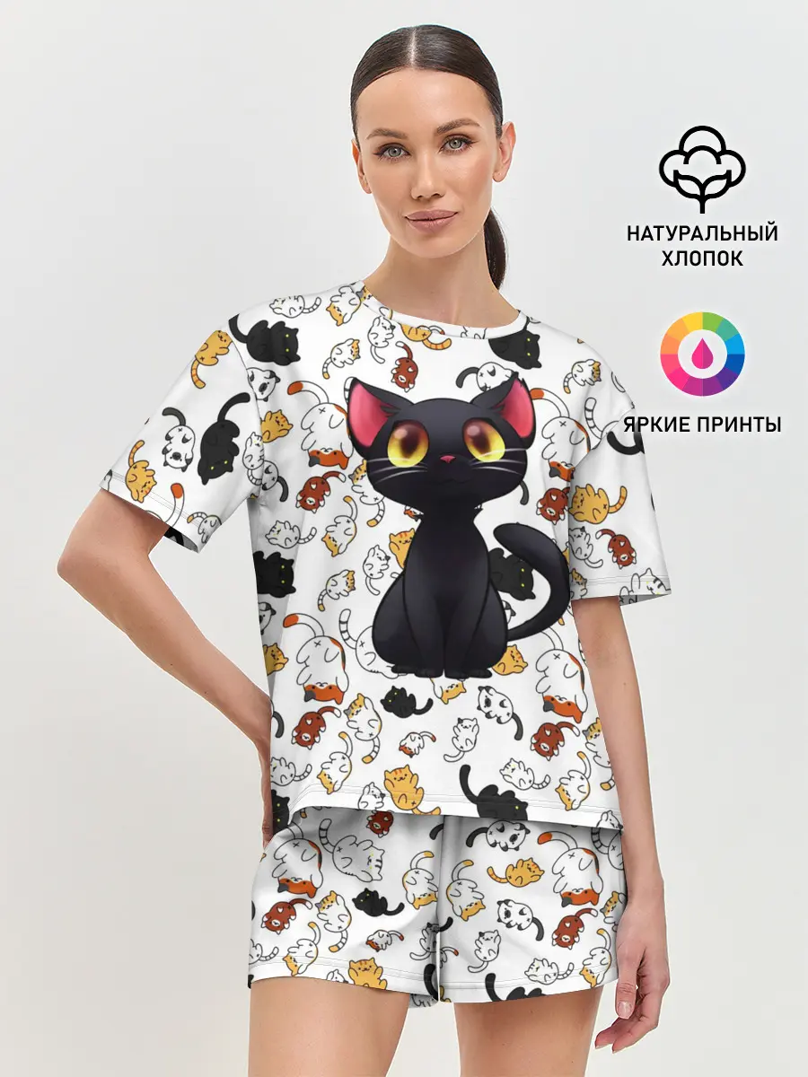 Женская пижама с шортами / Котэ | Котята