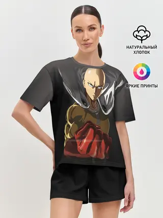 Женская пижама с шортами / ярость Сайтамы