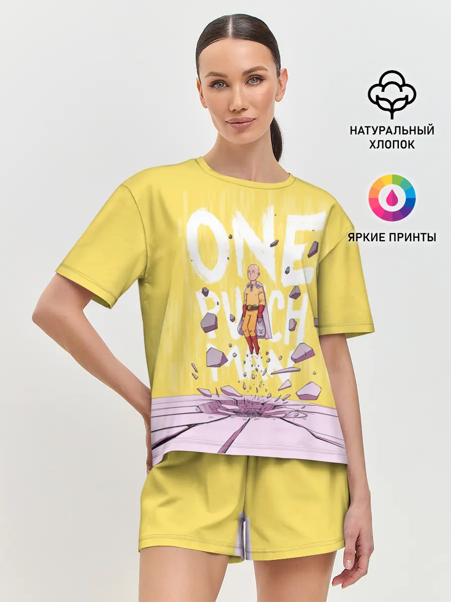 Женская пижама с шортами / Взлет Сайтамы