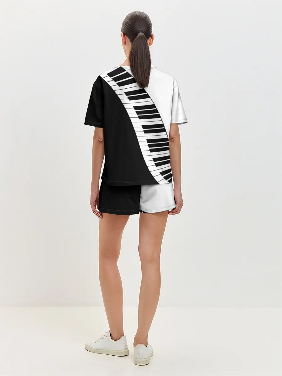 Женская пижама с шортами / Piano | Пианино