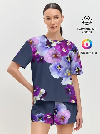 Женская пижама с шортами / Анютки