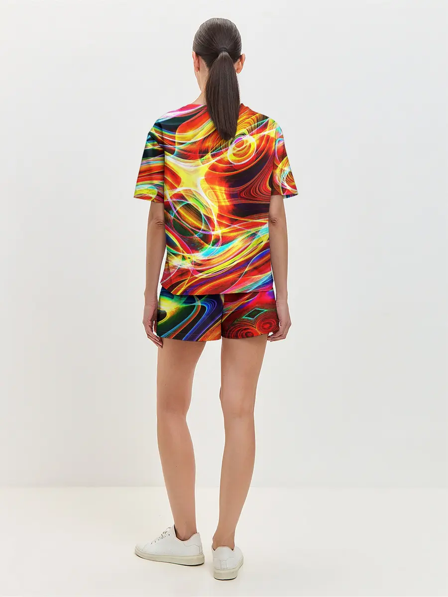 Женская пижама с шортами / Юрий Гагарин | Всплеск Цветов