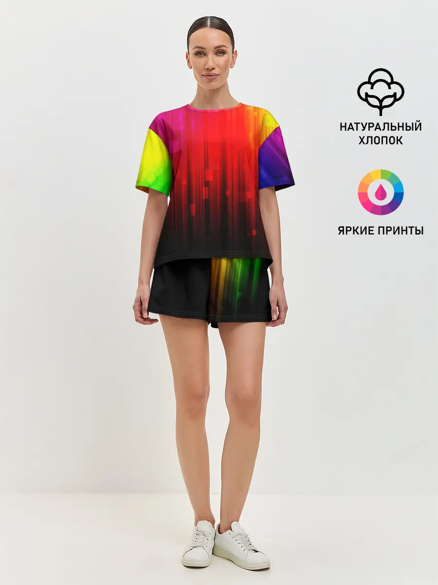 Женская пижама с шортами / АБСТРАКТНЫЕ КРАСКИ