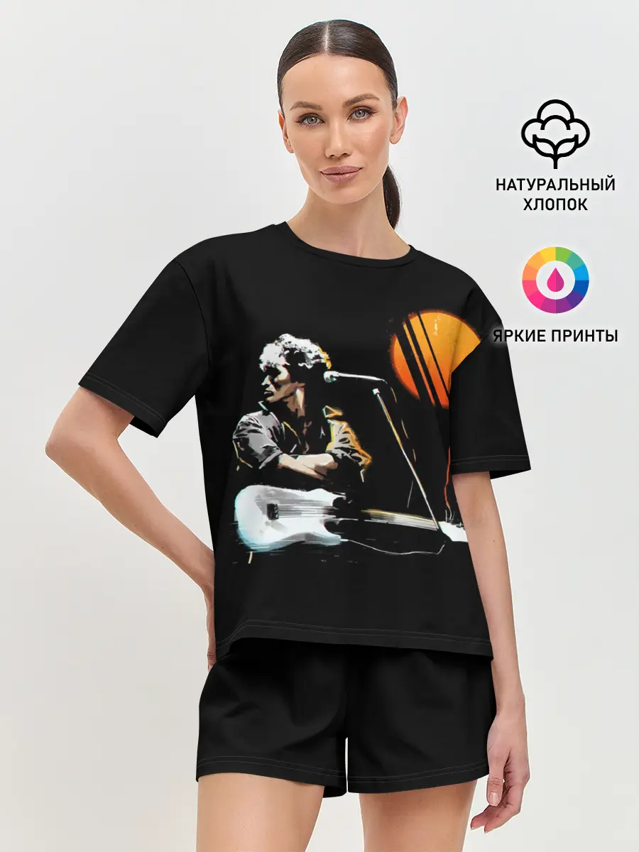 Женская пижама с шортами / Цой | Звезда по имени Cолнце