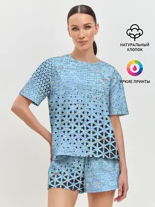 Женская пижама с шортами / Математика