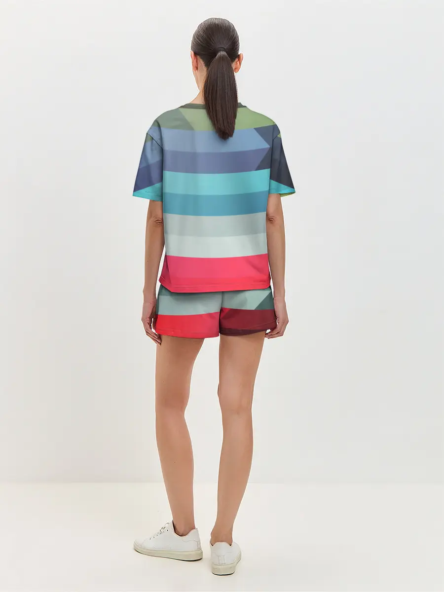 Женская пижама с шортами / ТЕКСТУРА ЛИНИИ