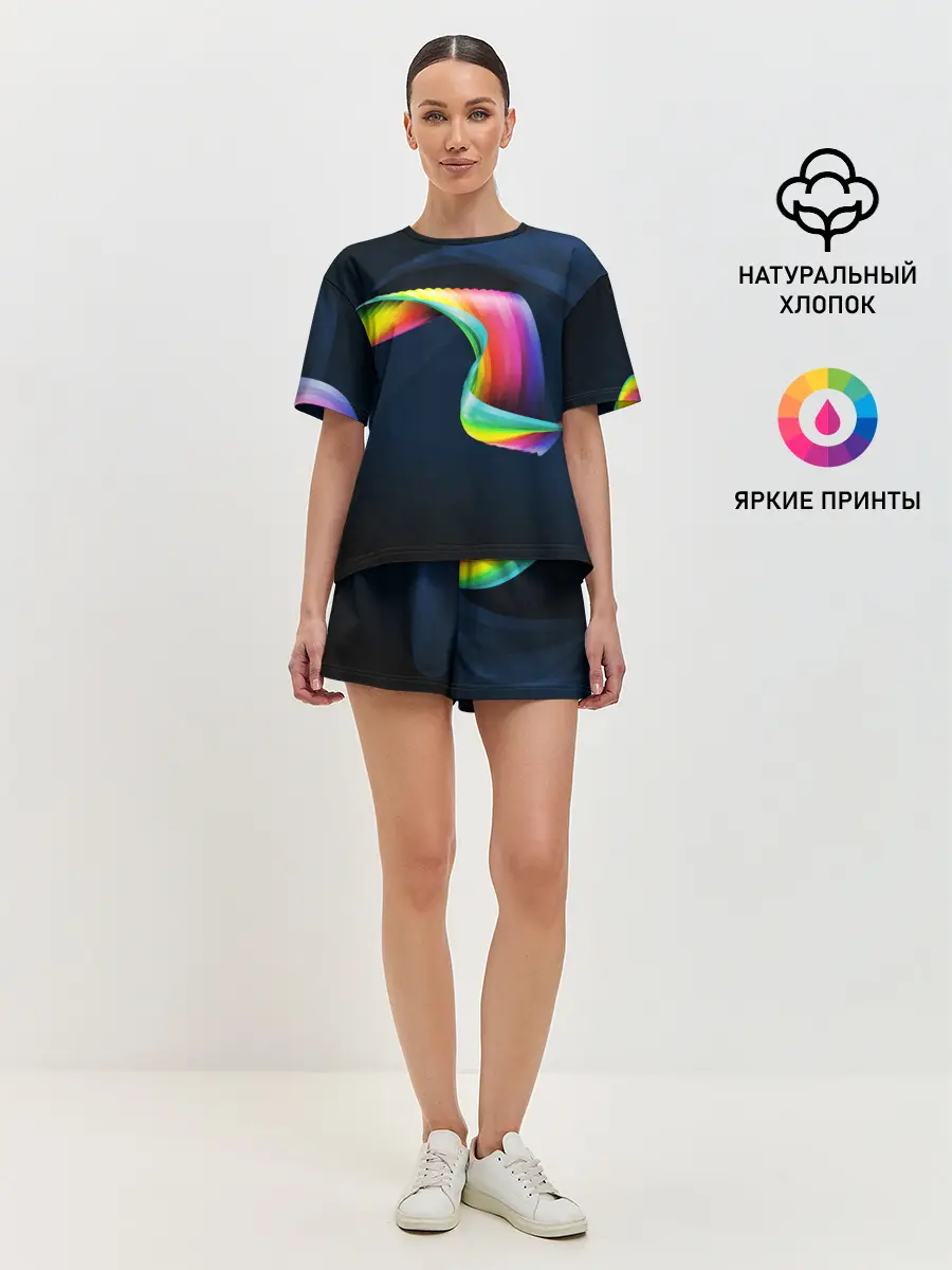 Женская пижама с шортами / OPTICAL ABSTRACT