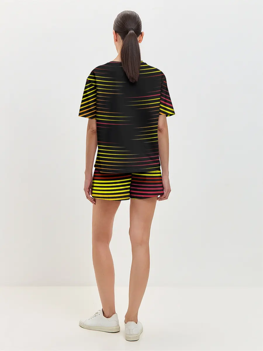 Женская пижама с шортами / HORIZONTAL GEOMETRY