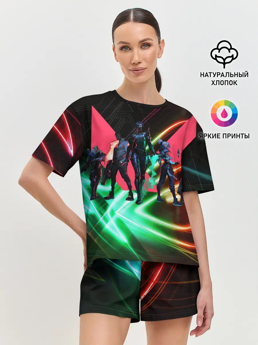 Женская пижама с шортами / Valorant | Neon
