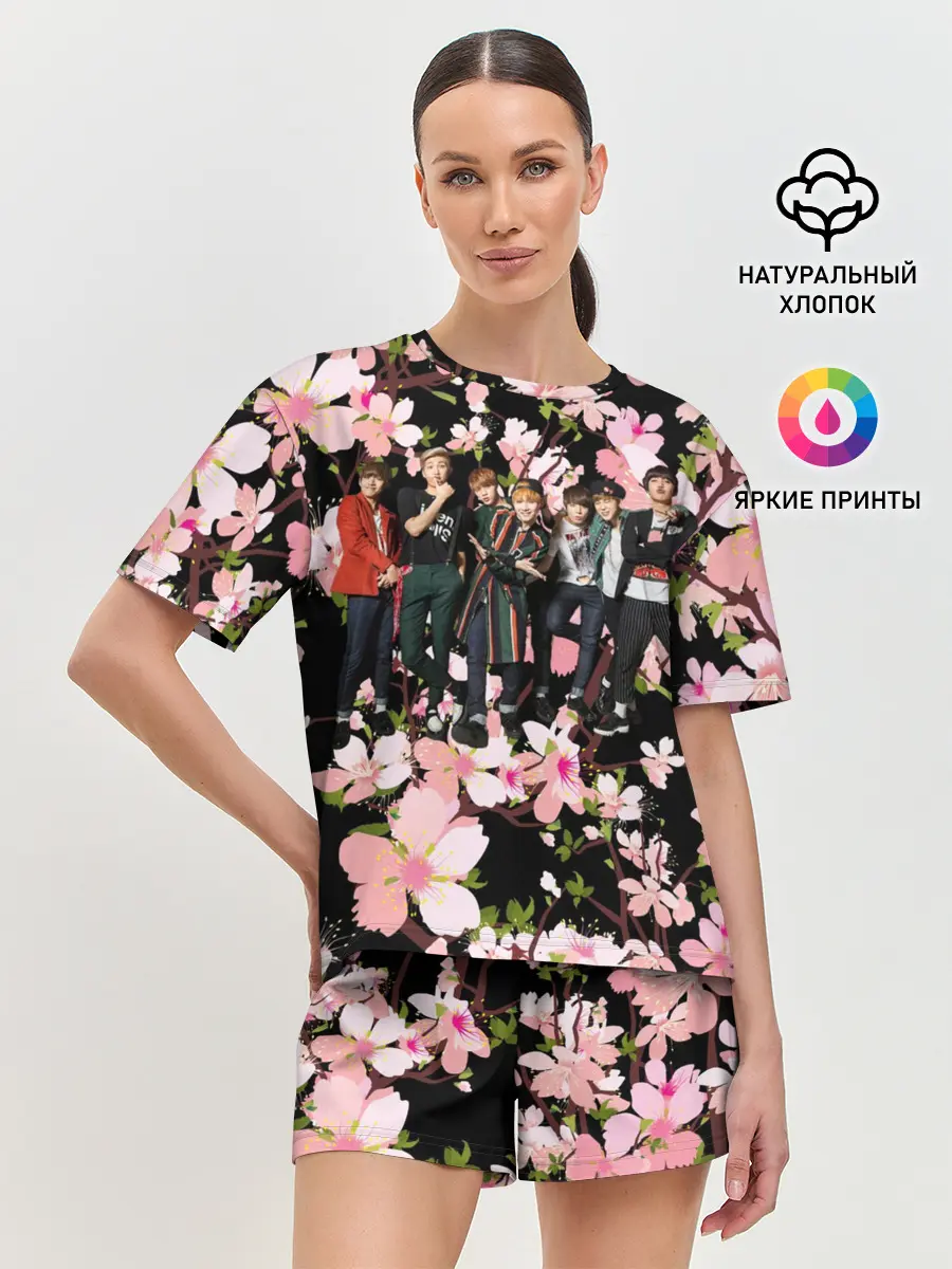 Женская пижама с шортами / BTS | Sakura