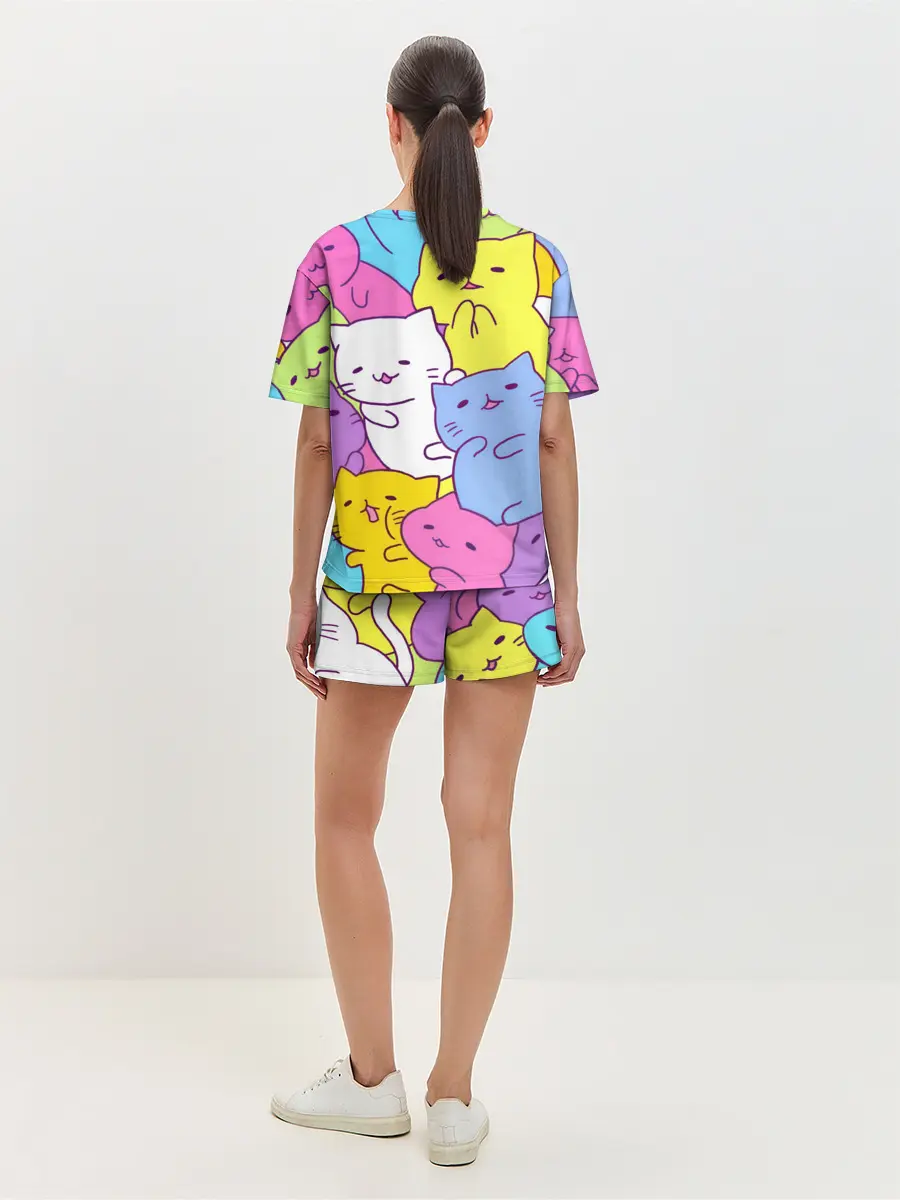 Женская пижама с шортами / МИЛЫЕ КОТЯТКИ