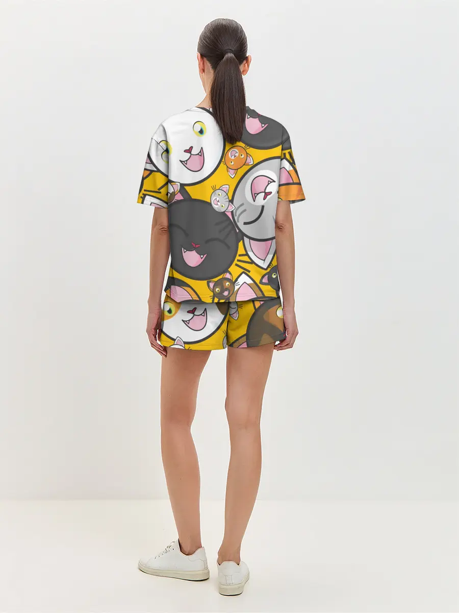 Женская пижама с шортами / КОТЫ