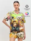 Женская пижама с шортами / КОТЫ