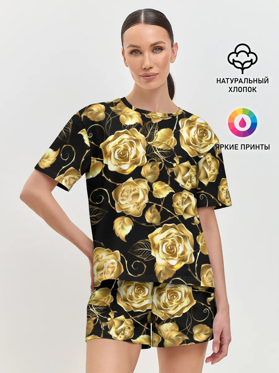Женская пижама с шортами / Golden Roses