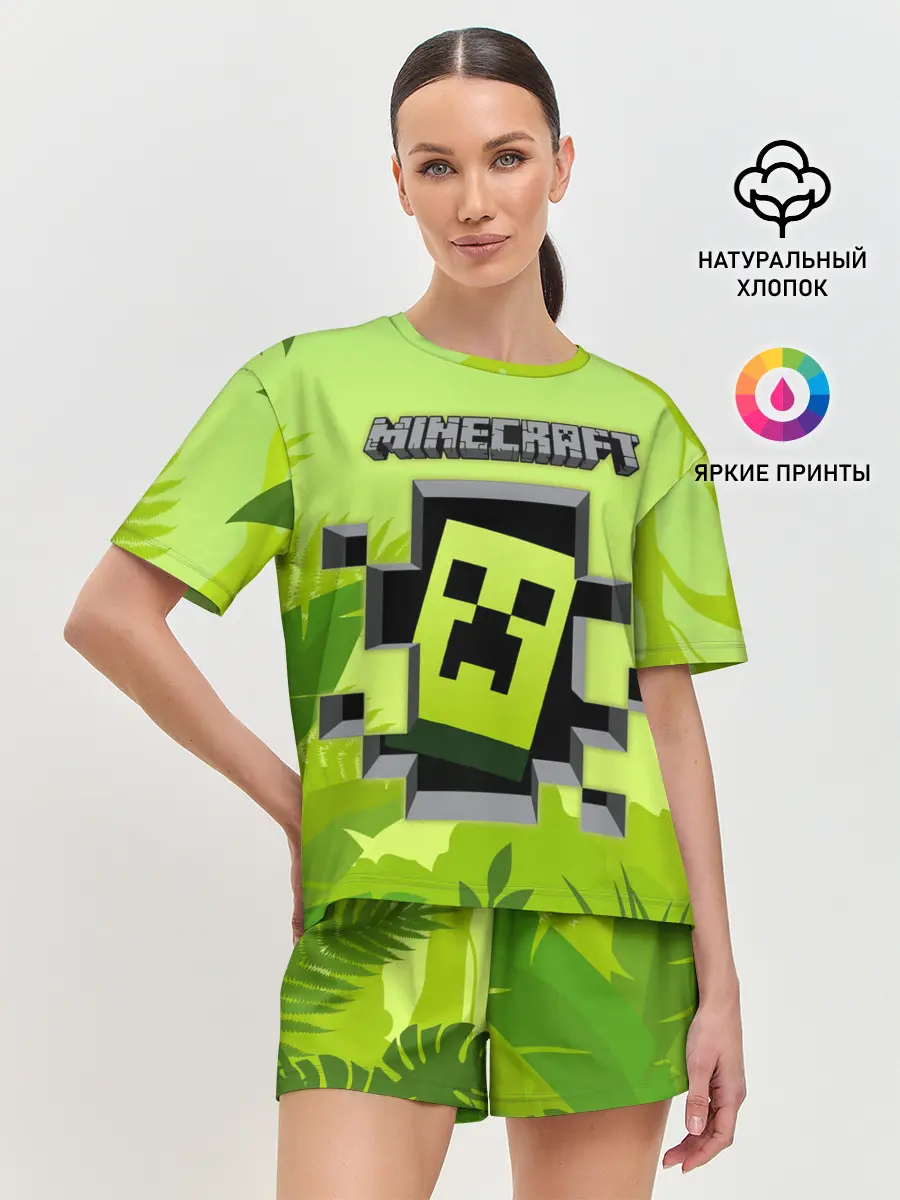 Женская пижама с шортами / Minecraft