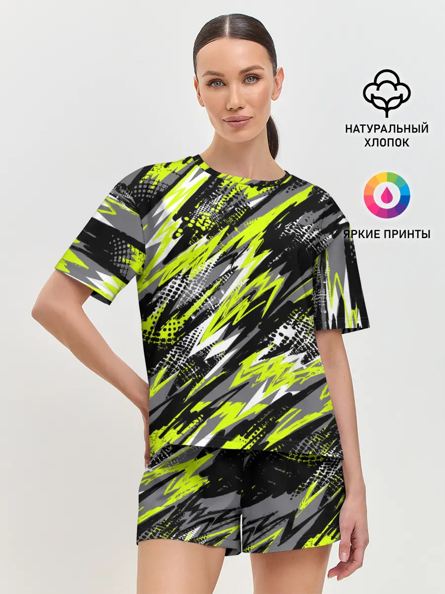 Женская пижама с шортами / Спортивный стиль