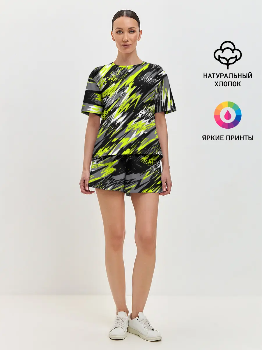 Женская пижама с шортами / Спортивный стиль