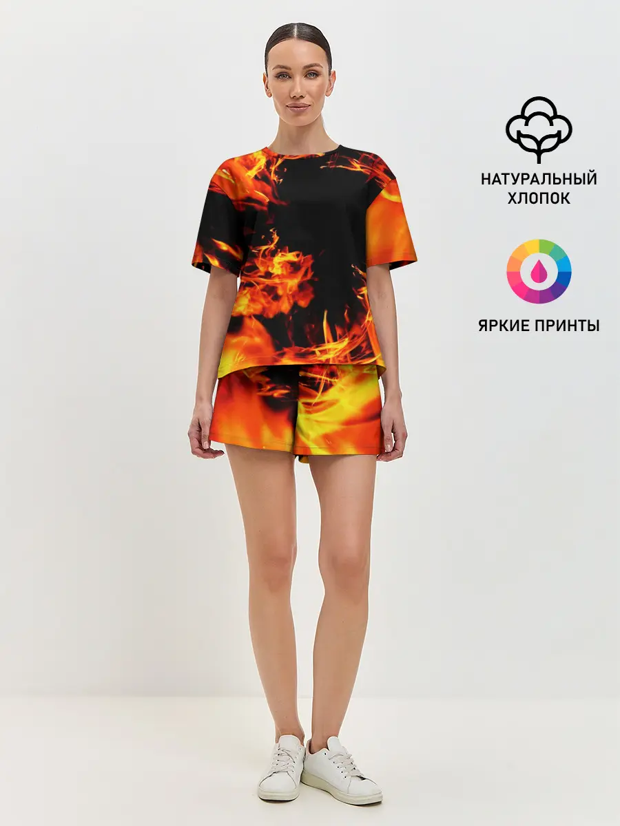Женская пижама с шортами / ОГОНЬ | FIRE