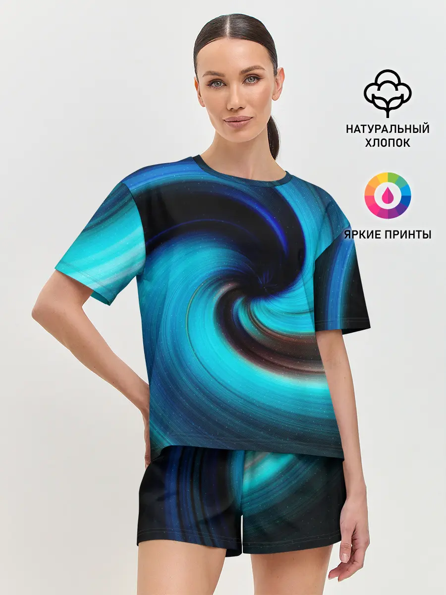 Женская пижама с шортами / BLUE HOLE | SPACE