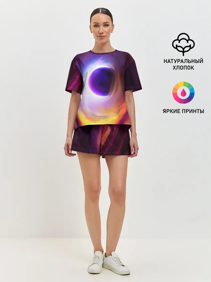 Женская пижама с шортами / ЧЁРНАЯ ДЫРА