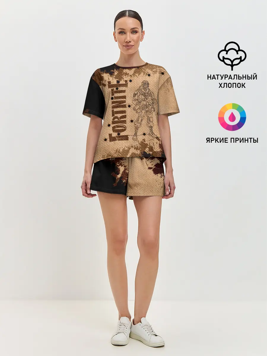 Женская пижама с шортами / Fortnite