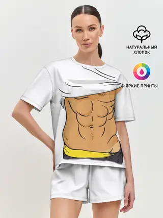 Женская пижама с шортами / Мужской торс