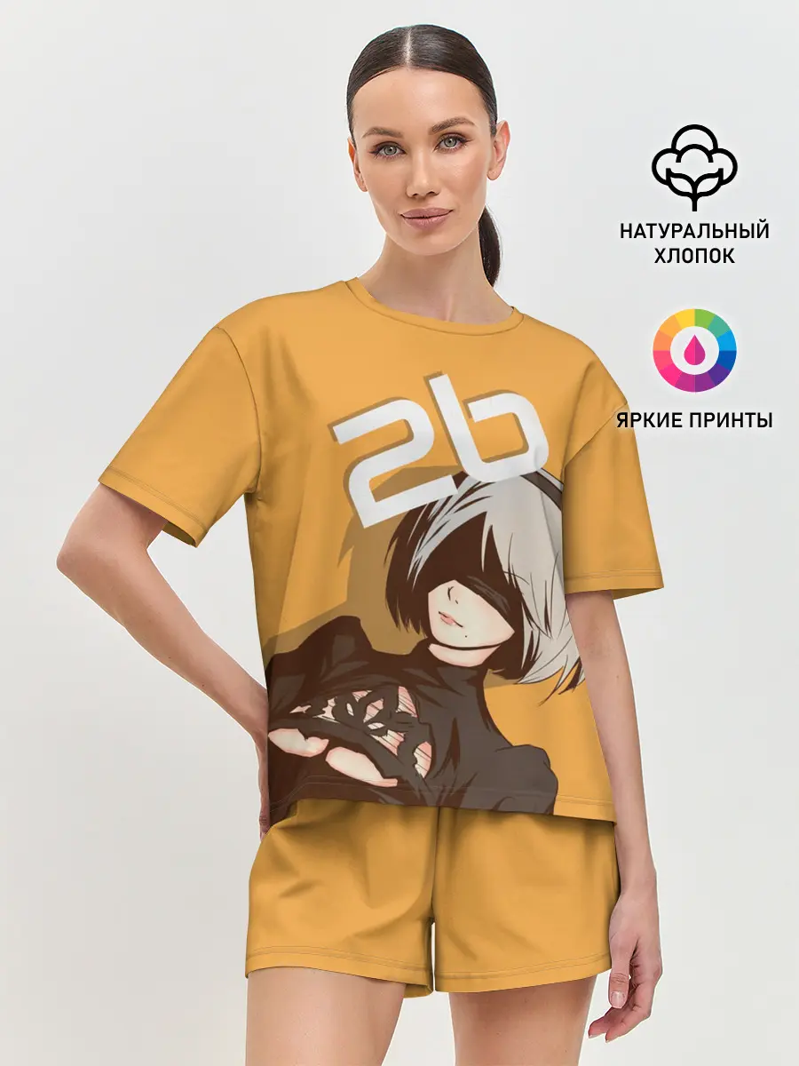 Женская пижама с шортами / 2b