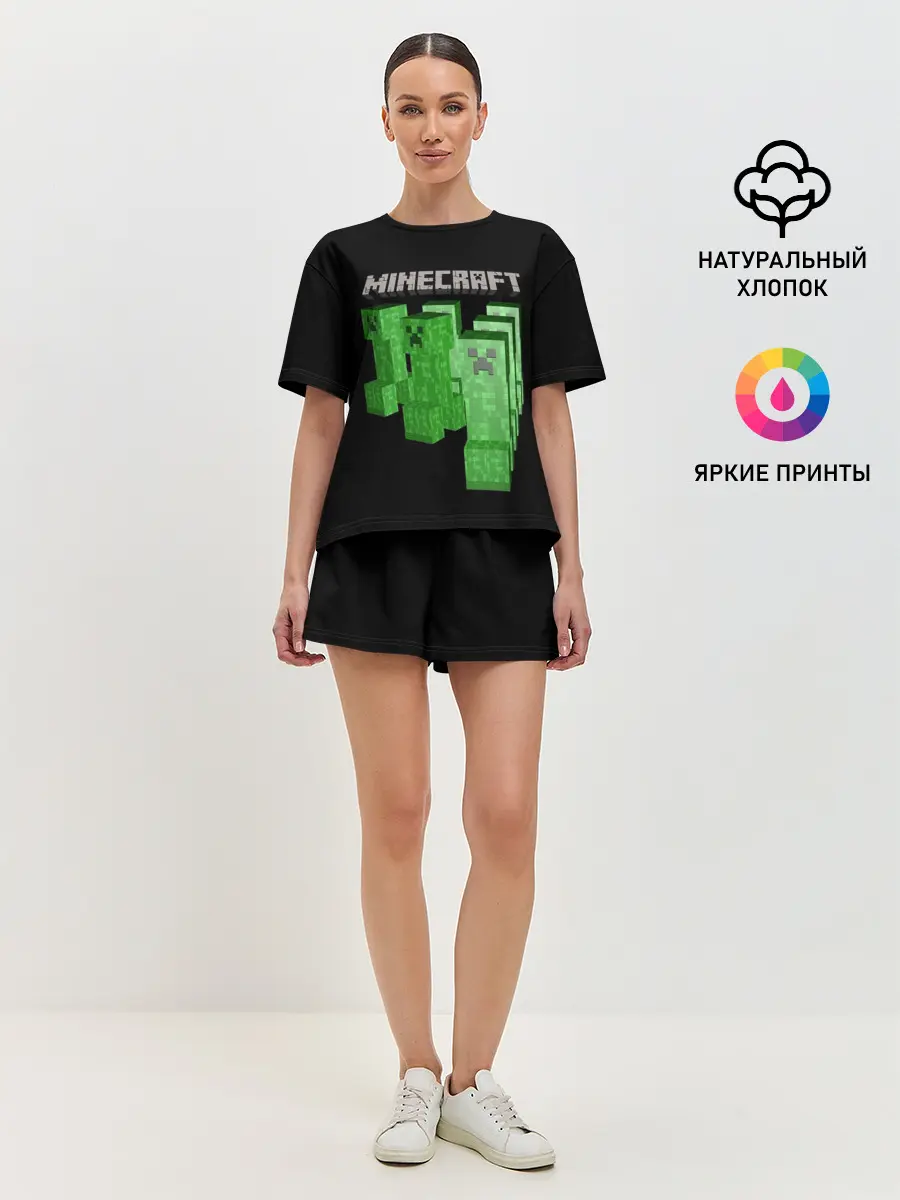 Женская пижама с шортами / MINECRAFT CREEPER