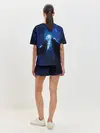 Женская пижама с шортами / Волки силуэты звездное небо