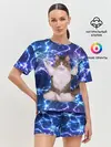 Женская пижама с шортами / Грозовой Котик