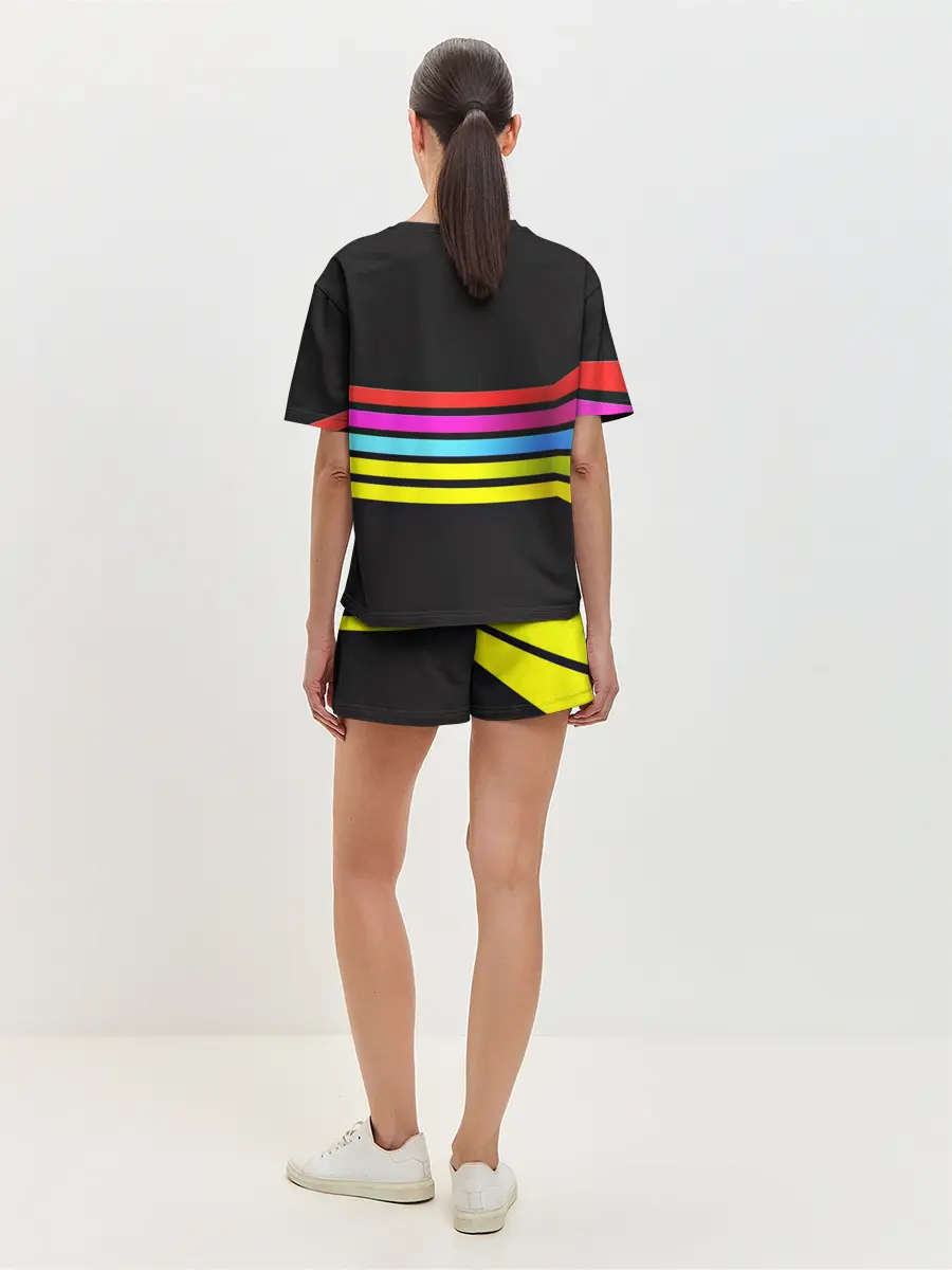 Женская пижама с шортами / NEON GEOMETRY