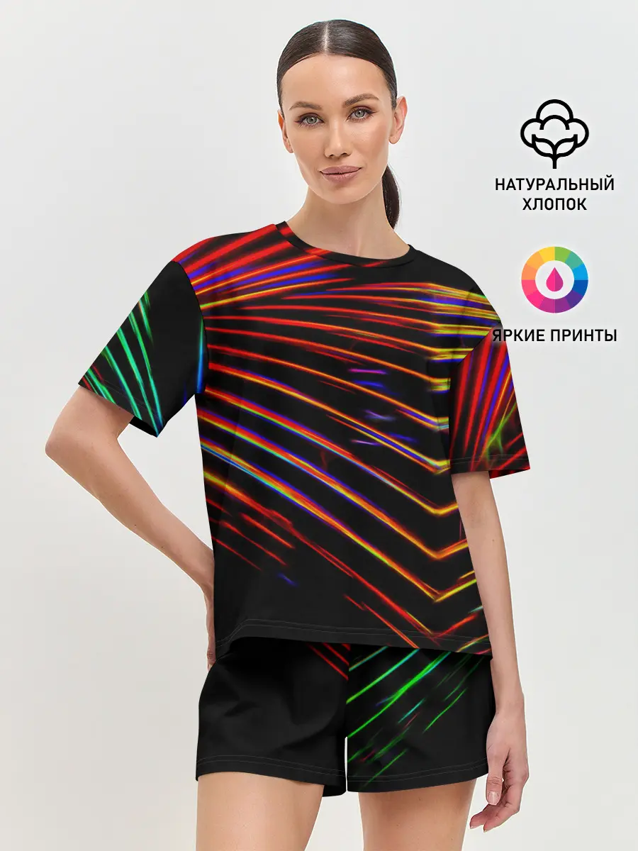 Женская пижама с шортами / STRIPES COLOR