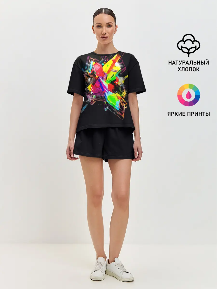 Женская пижама с шортами / УЛИЧНЫЙ СТИЛЬ