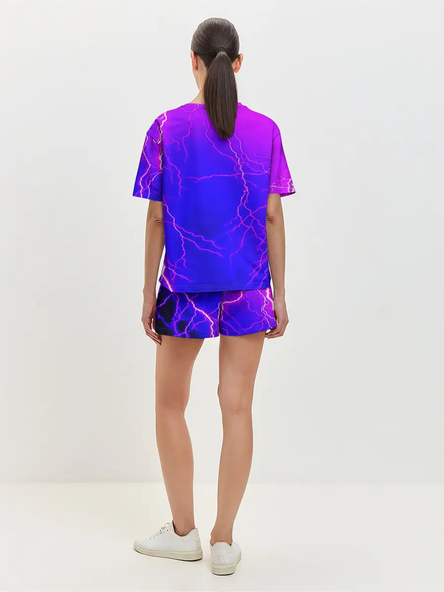 Женская пижама с шортами / НЕОНОВАЯ МОЛНИЯ
