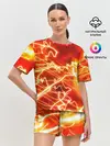 Женская пижама с шортами / ОГНЕННАЯ МОЛНИЯ