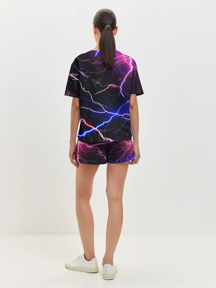 Женская пижама с шортами / НЕОНОВЫЕ МОЛНИИ