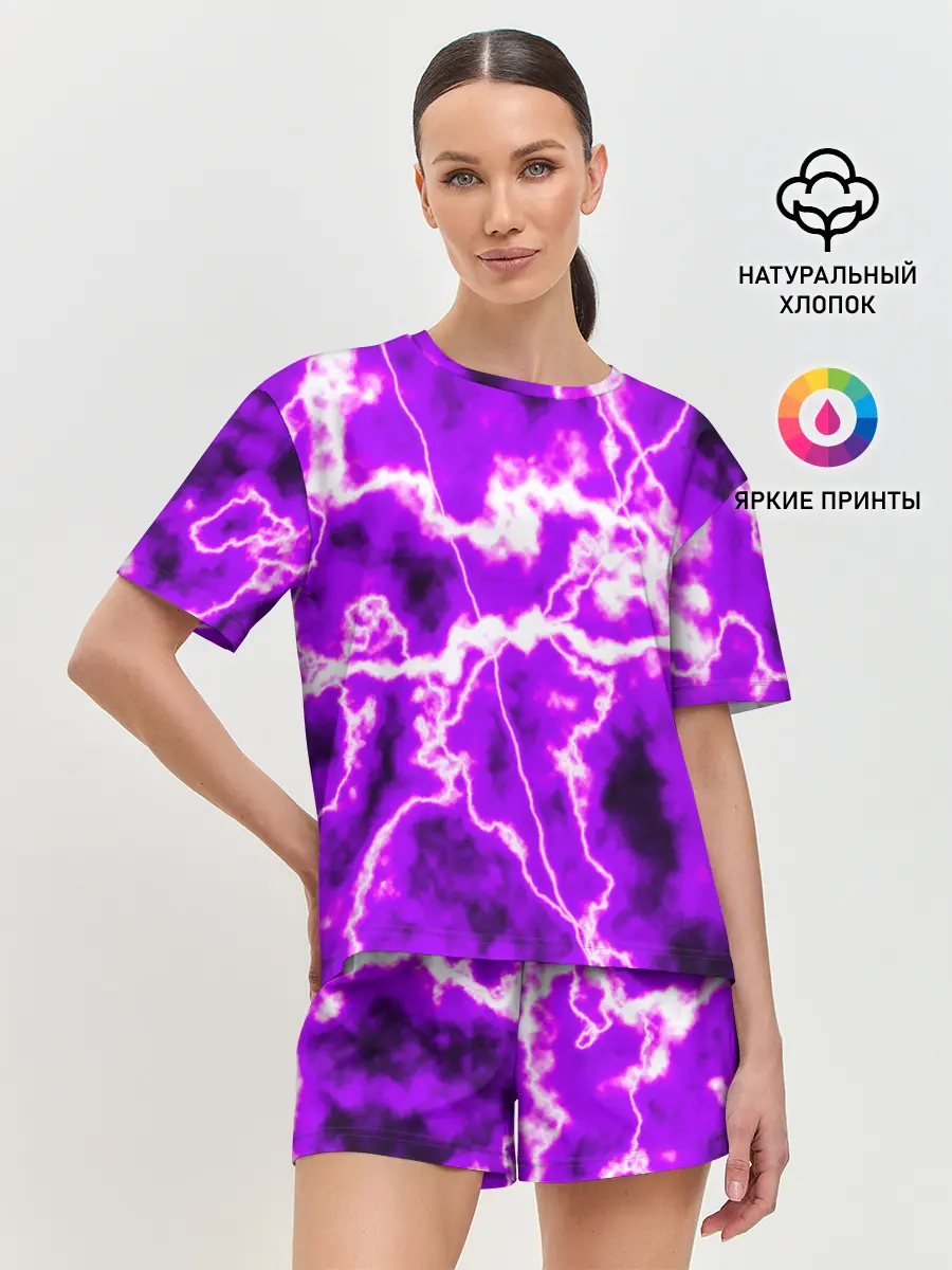 Женская пижама с шортами / НЕОНОВАЯ СТИХИЯ