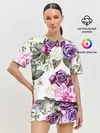 Женская пижама с шортами / Красивые розы