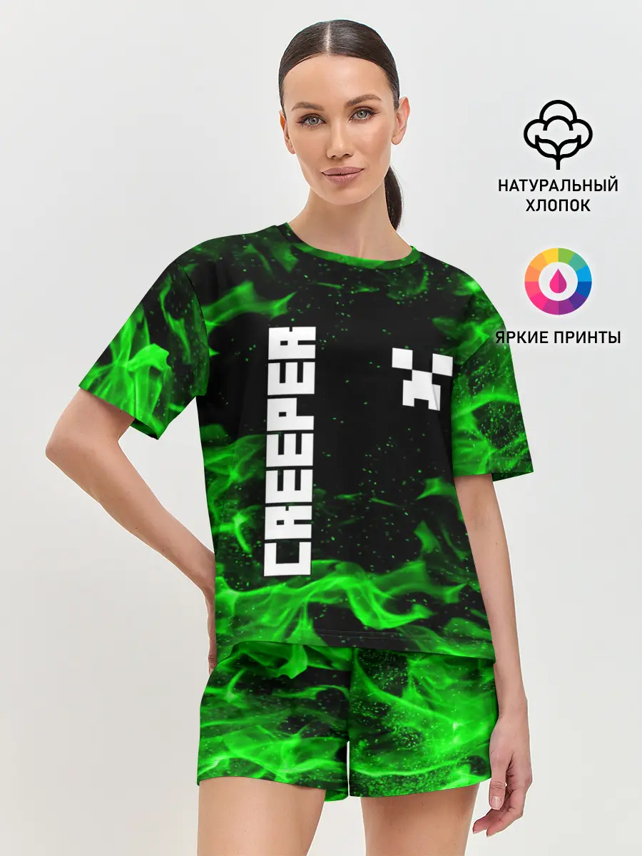 Женская пижама с шортами / MINECRAFT CREEPER