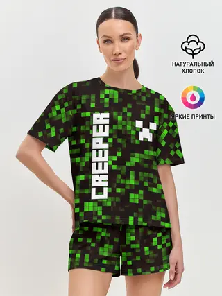 Женская пижама с шортами / MINECRAFT CREEPER