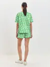 Женская пижама с шортами / dinosaurs green