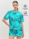 Женская пижама с шортами / НЕОНОВЫЕ ПАЛЬМЫ