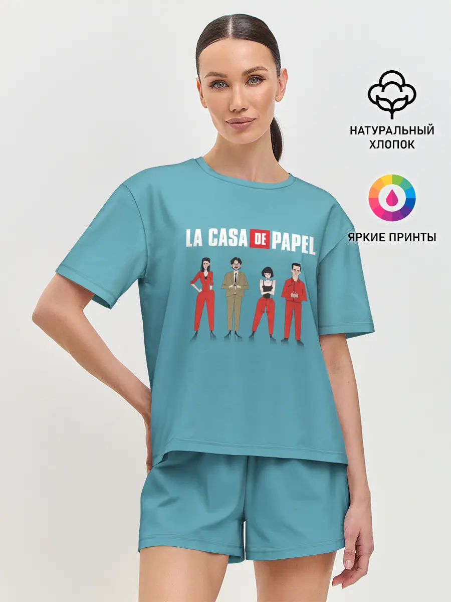 Женская пижама с шортами / БУМАЖНЫЙ ДОМ