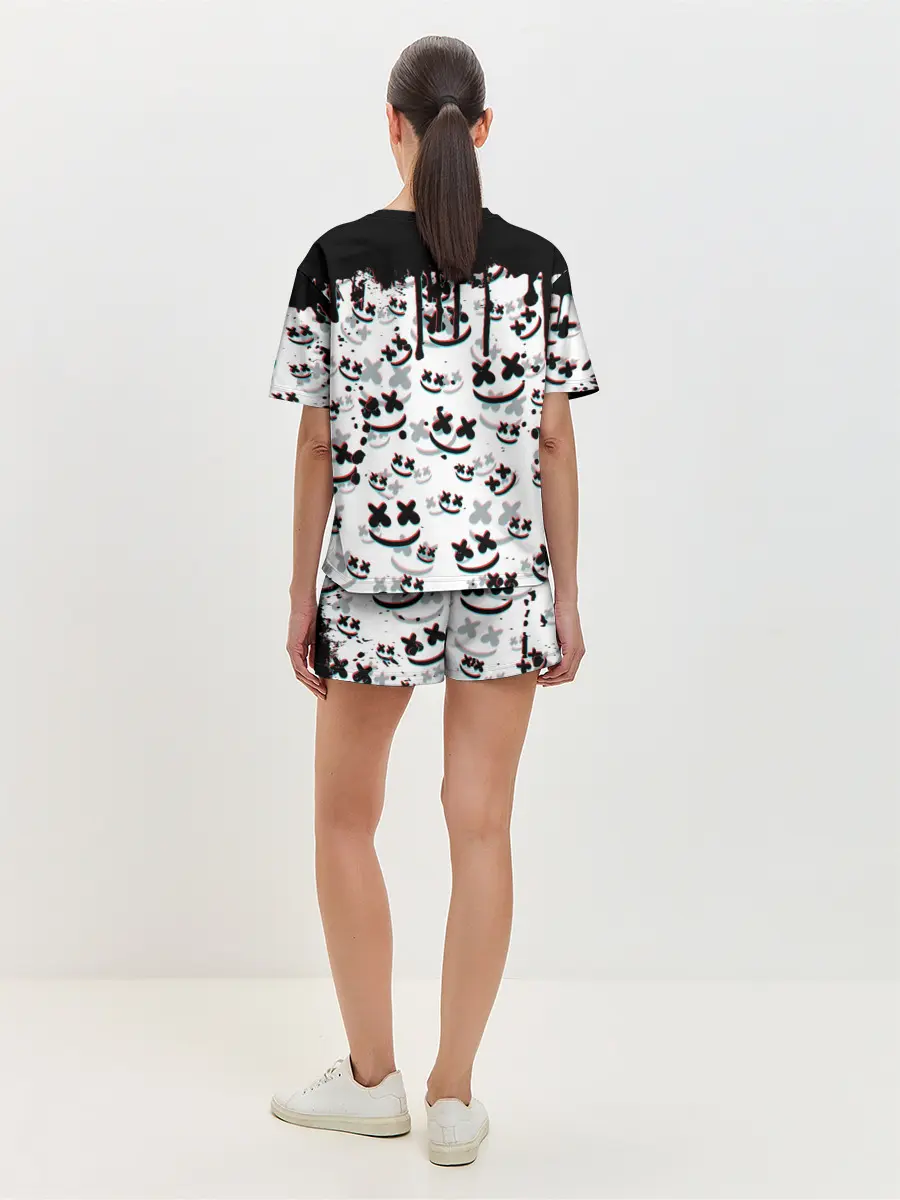 Женская пижама с шортами / MARSHMELLO GLITCH