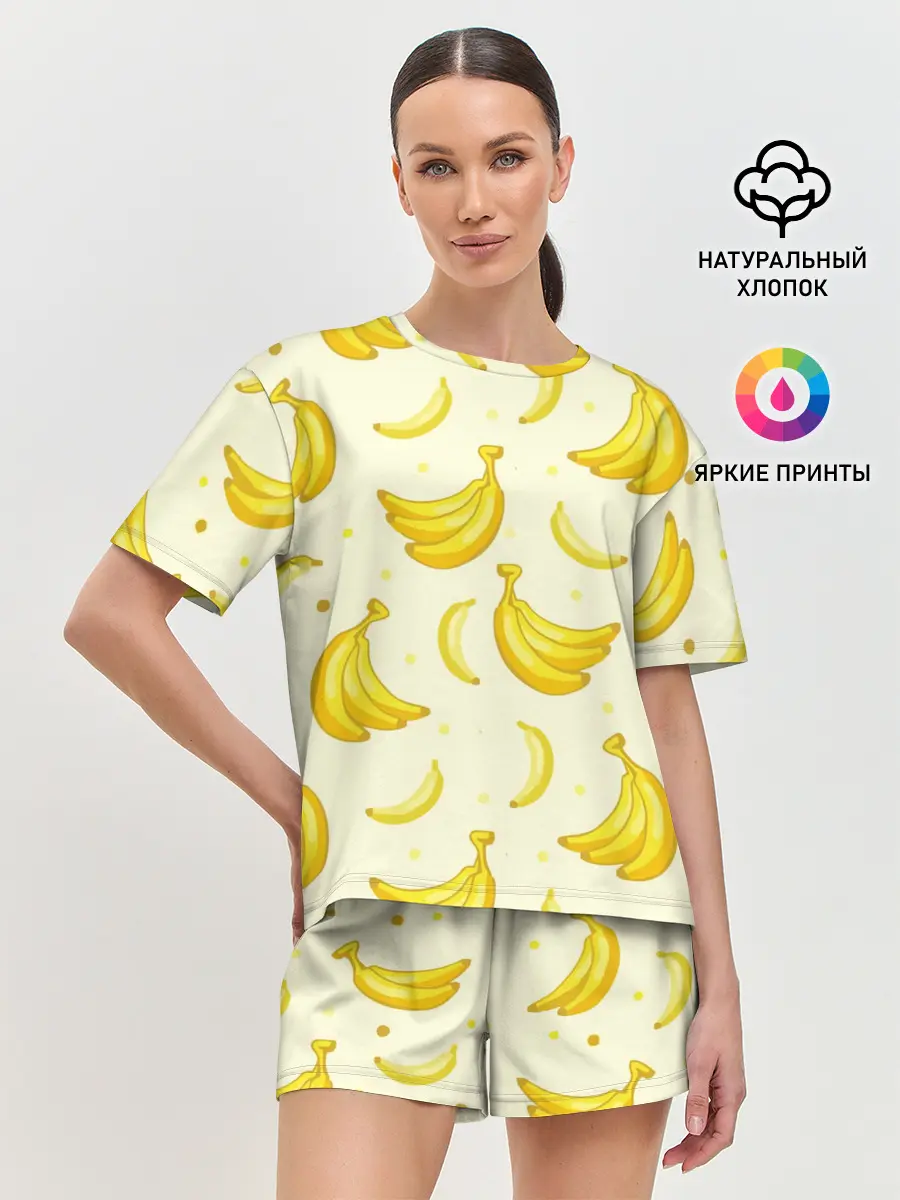 Женская пижама с шортами / Банана