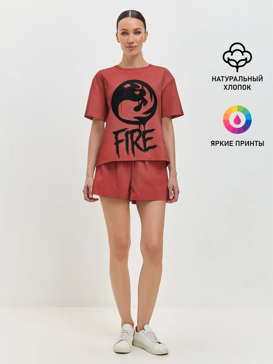 Женская пижама с шортами / Emblems Fire