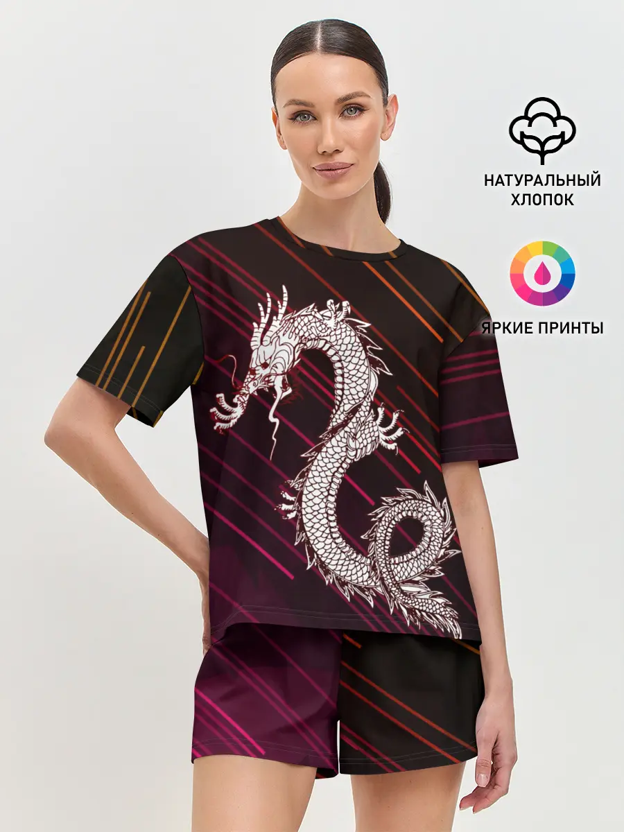 Женская пижама с шортами / Dragon | Дракон