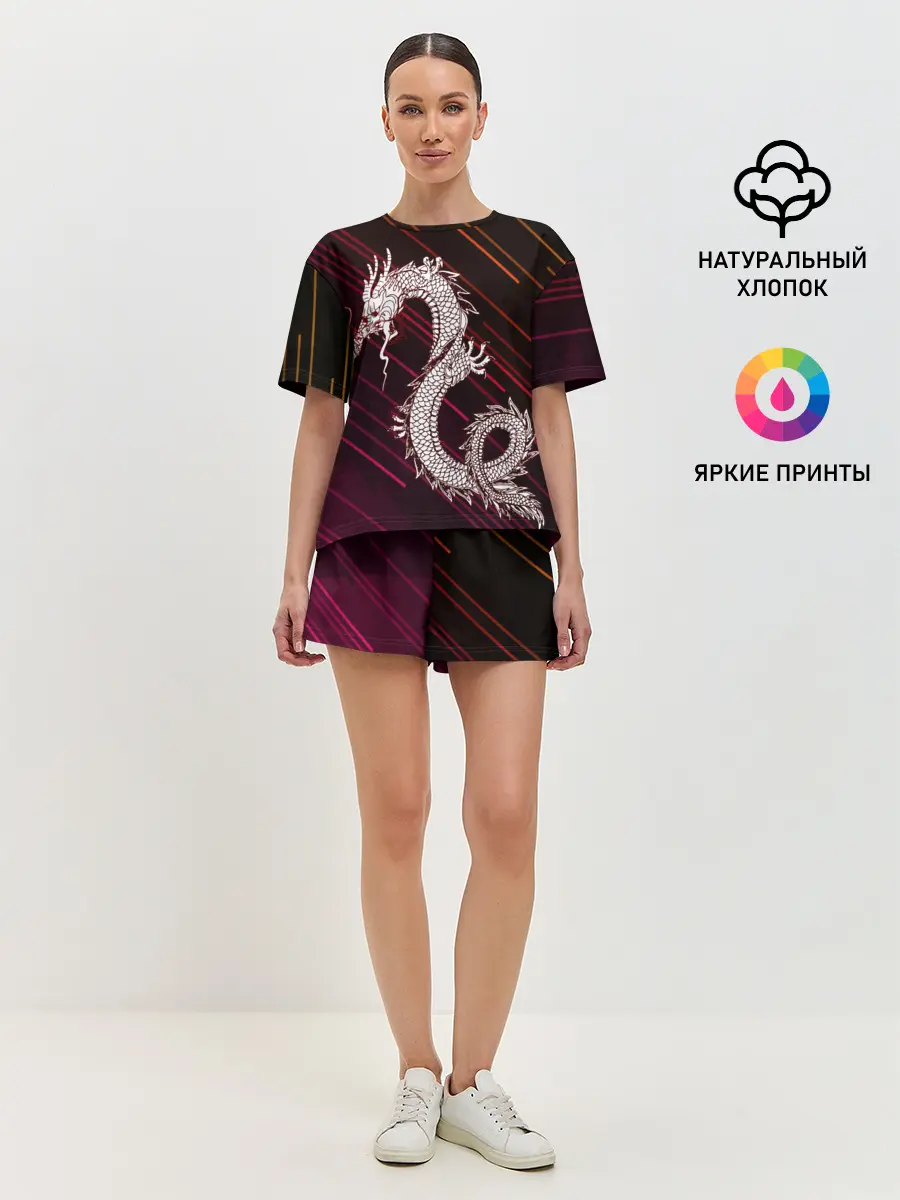 Женская пижама с шортами / Dragon | Дракон